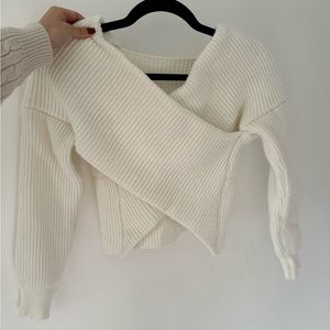 Criss cross knit top